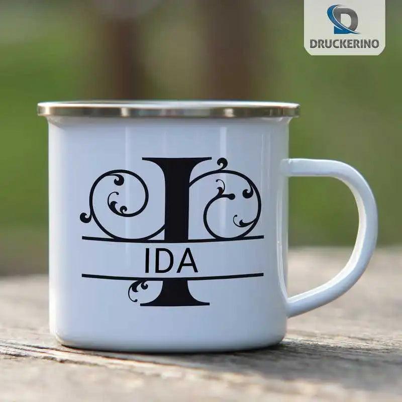 Emaille Tasse mit Namen | Motiv 1 | Ida - Druckerino