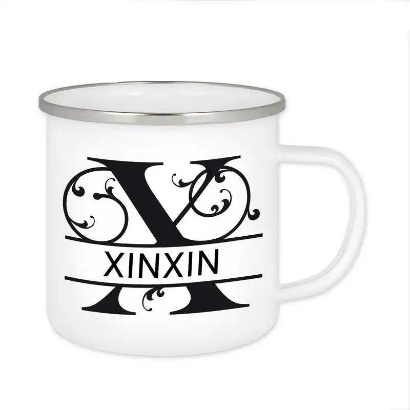 Emaille Tasse mit Namen | Motiv 1 | Xinxin - Druckerino
