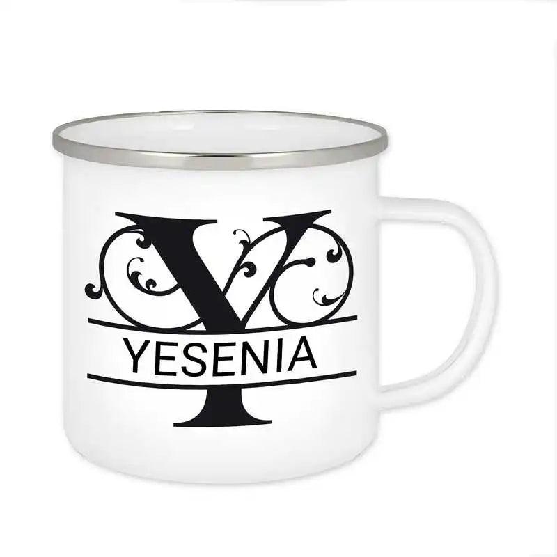 Emaille Tasse mit Namen | Motiv 1 | Yesenia - Druckerino