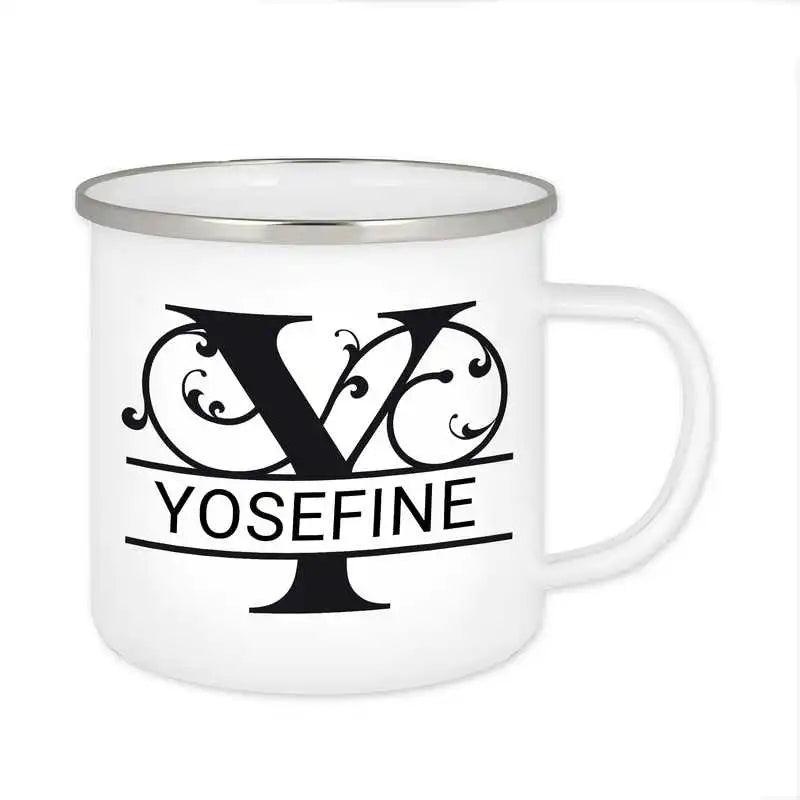 Emaille Tasse mit Namen | Motiv 1 | Yosefine - Druckerino