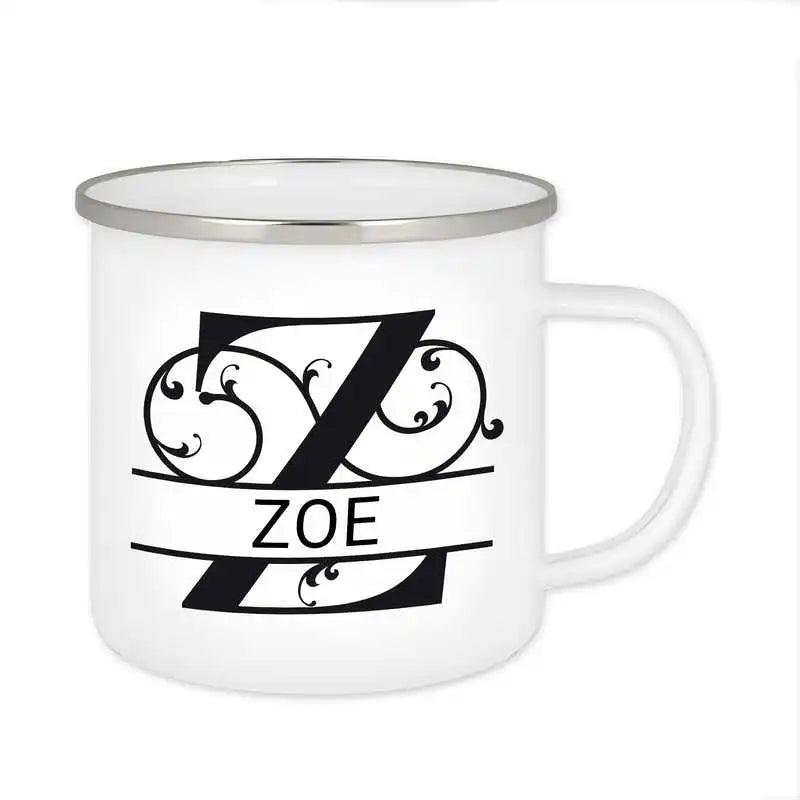 Emaille Tasse mit Namen | Motiv 1 | Zoe - Druckerino