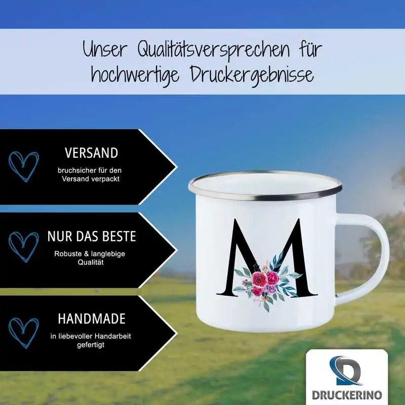 Emaille Tasse mit Namen | Motiv 2 | Marit - Druckerino