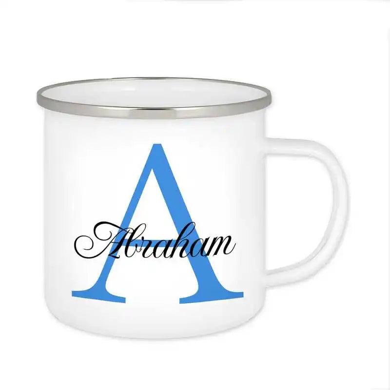 Emaille Tasse mit Namen | Motiv 3 | Abraham - Druckerino