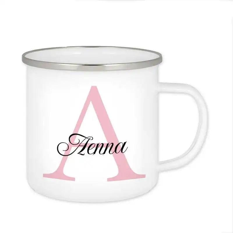 Emaille Tasse mit Namen | Motiv 3 | Aenna - Druckerino