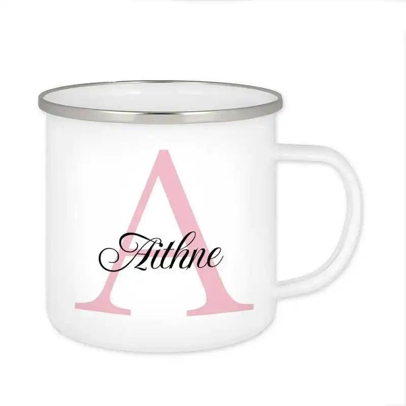 Emaille Tasse mit Namen | Motiv 3 | Aithne - Druckerino