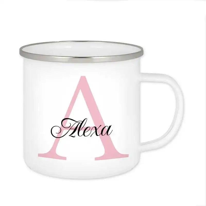 Emaille Tasse mit Namen | Motiv 3 | Alexa - Druckerino