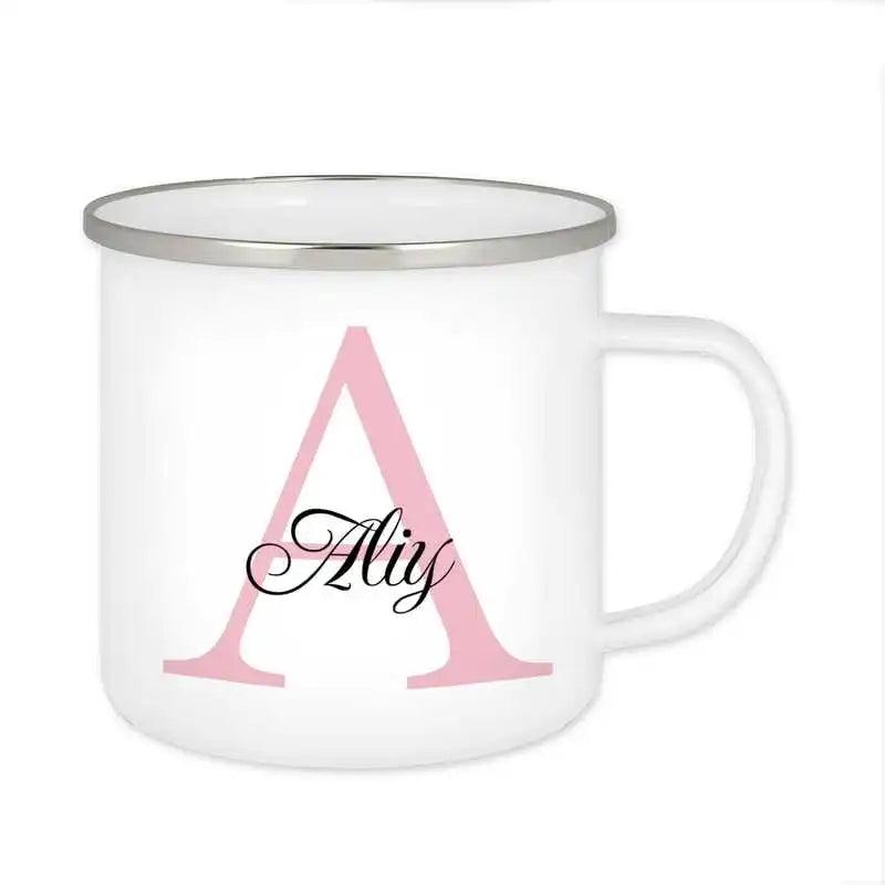 Emaille Tasse mit Namen | Motiv 3 | Aliy - Druckerino