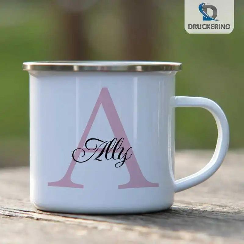 Emaille Tasse mit Namen | Motiv 3 | Ally - Druckerino