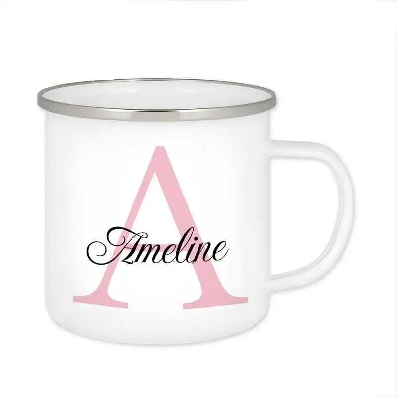 Emaille Tasse mit Namen | Motiv 3 | Ameline - Druckerino