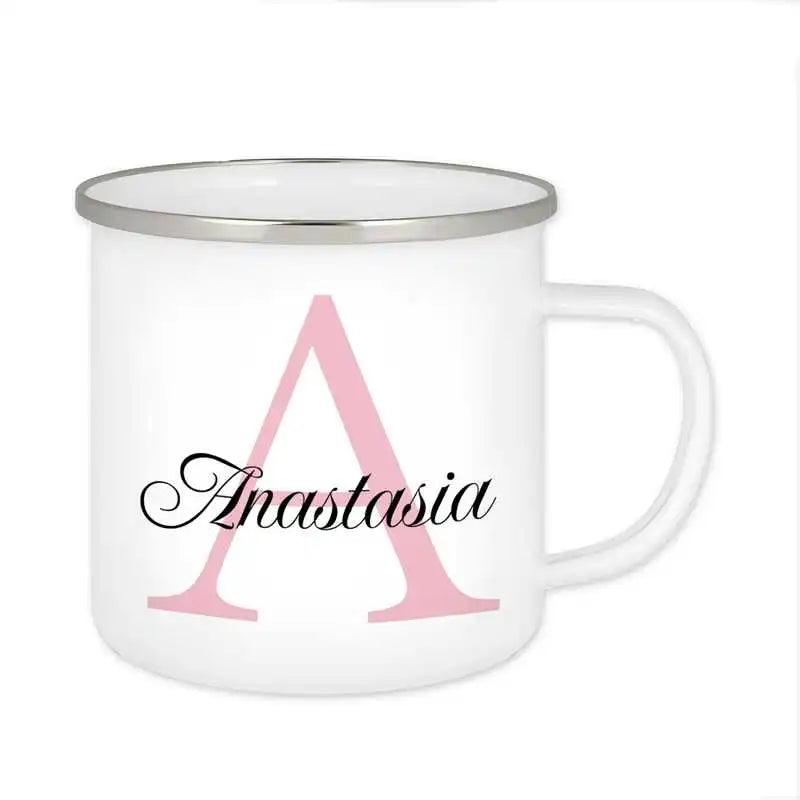 Emaille Tasse mit Namen | Motiv 3 | Anastasia - Druckerino