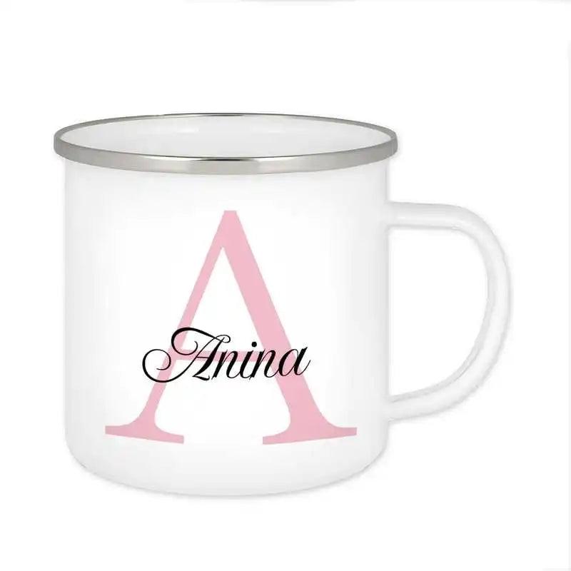 Emaille Tasse mit Namen | Motiv 3 | Anina - Druckerino