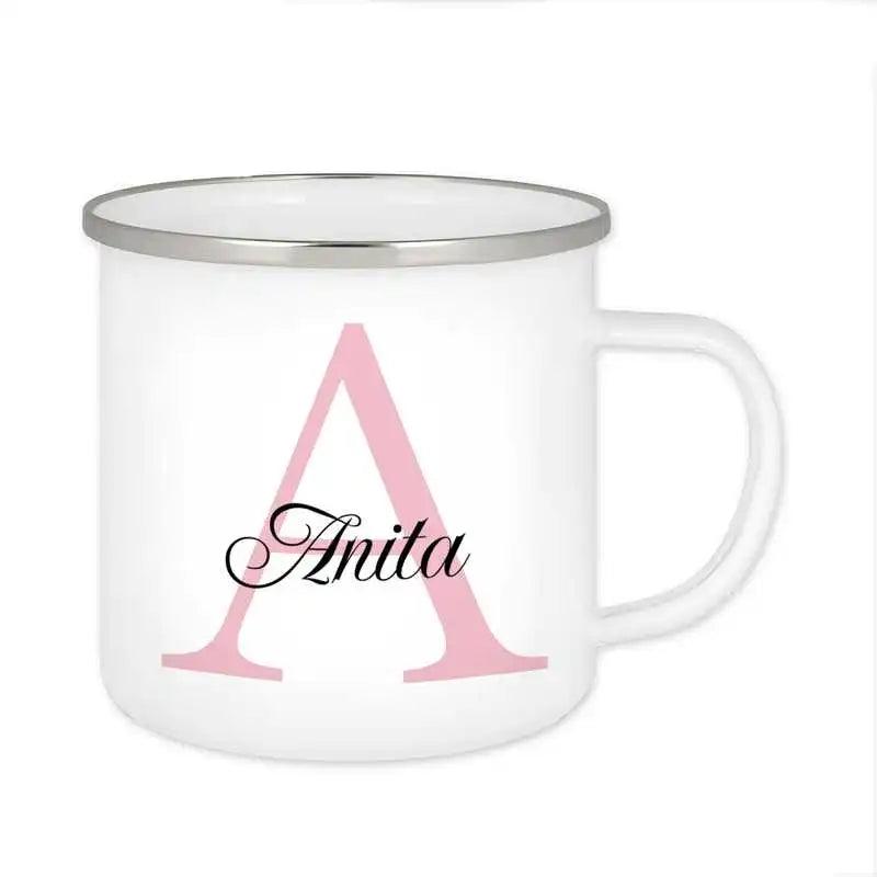 Emaille Tasse mit Namen | Motiv 3 | Anita - Druckerino