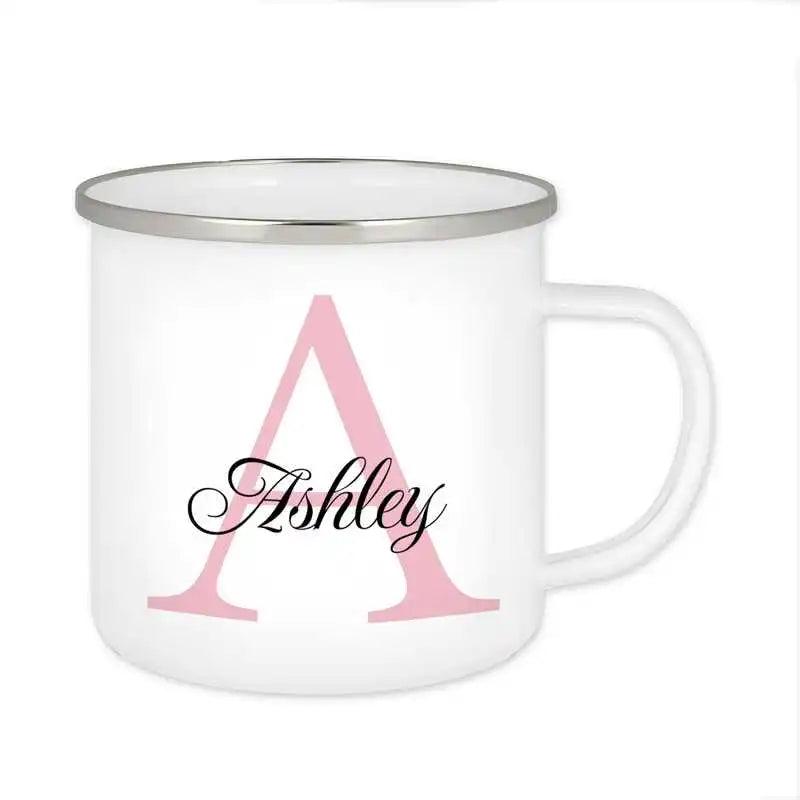 Emaille Tasse mit Namen | Motiv 3 | Ashley - Druckerino