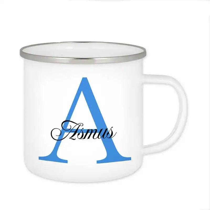 Emaille Tasse mit Namen | Motiv 3 | Asmus - Druckerino