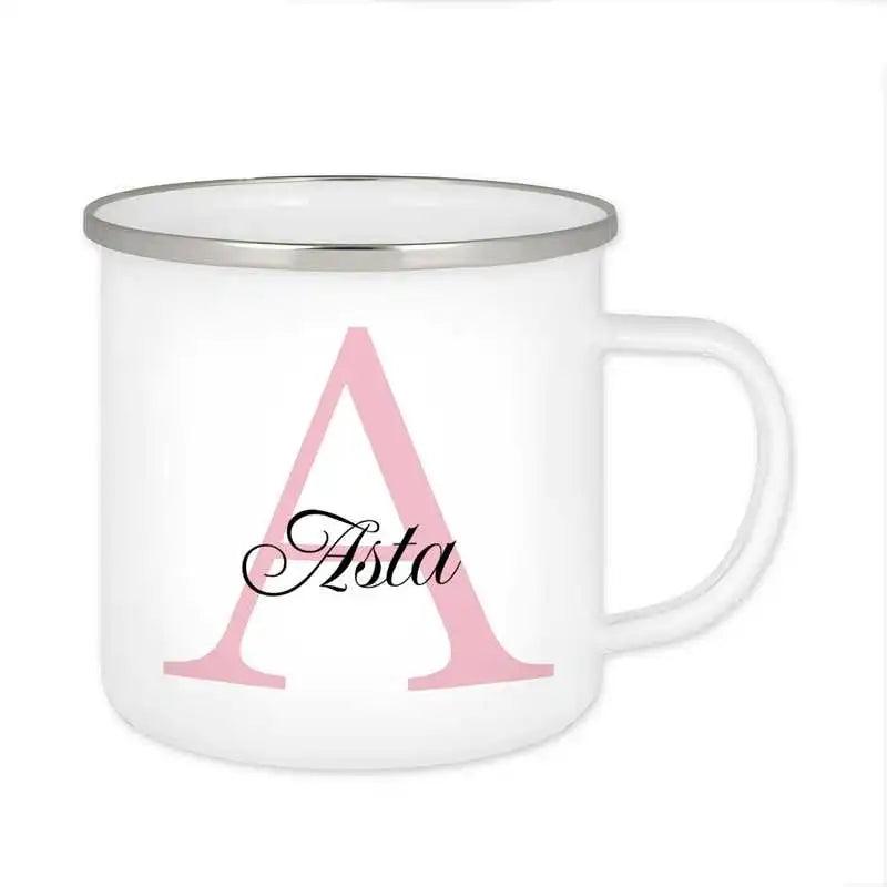Emaille Tasse mit Namen | Motiv 3 | Asta - Druckerino