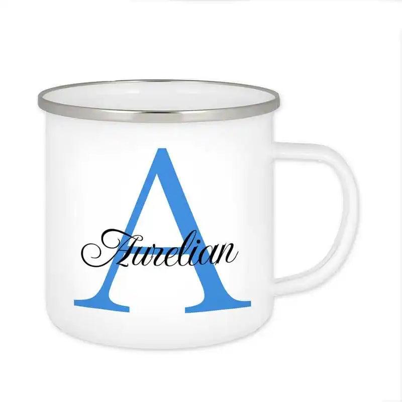 Emaille Tasse mit Namen | Motiv 3 | Aurelian - Druckerino