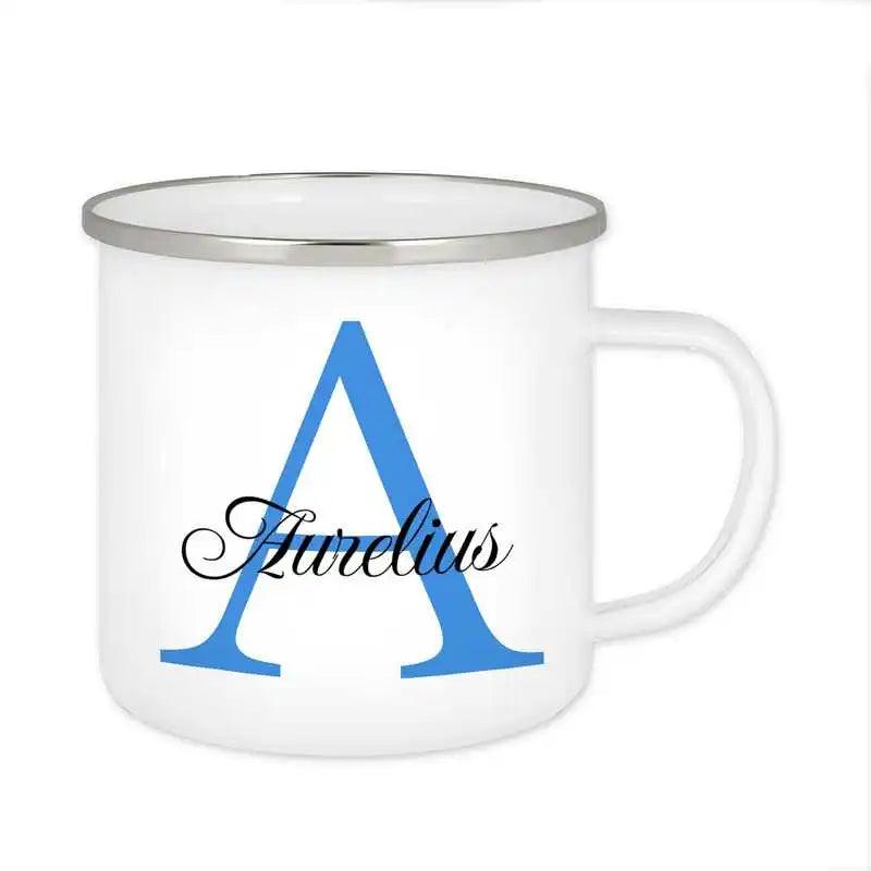 Emaille Tasse mit Namen | Motiv 3 | Aurelius - Druckerino