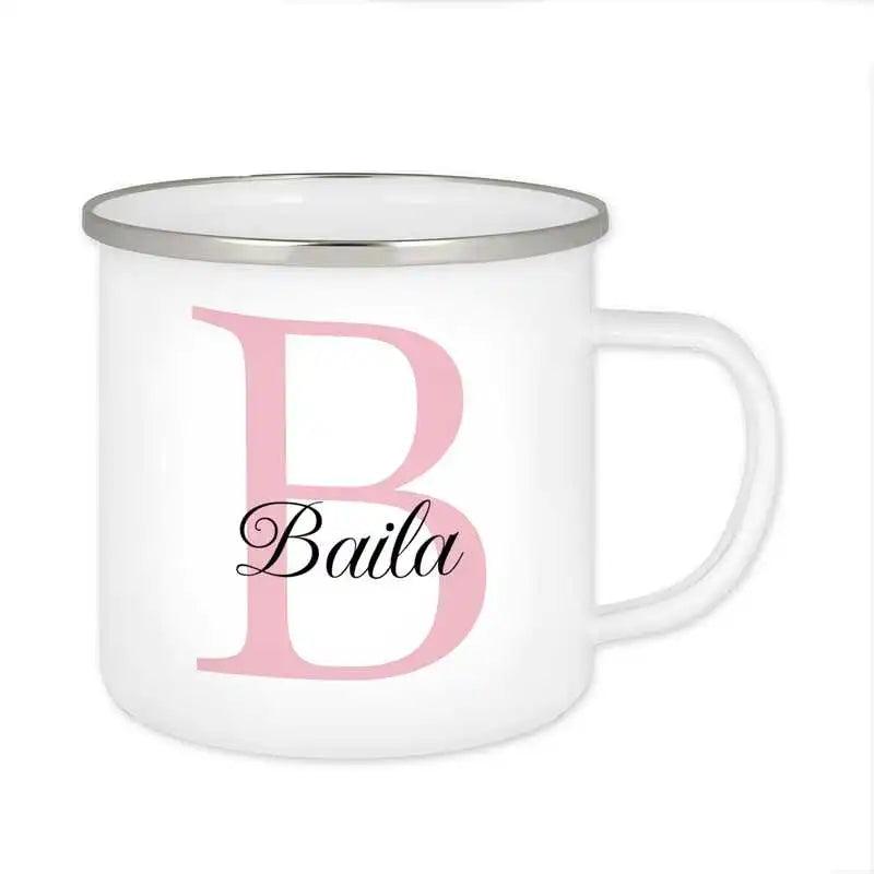 Emaille Tasse mit Namen | Motiv 3 | Baila - Druckerino
