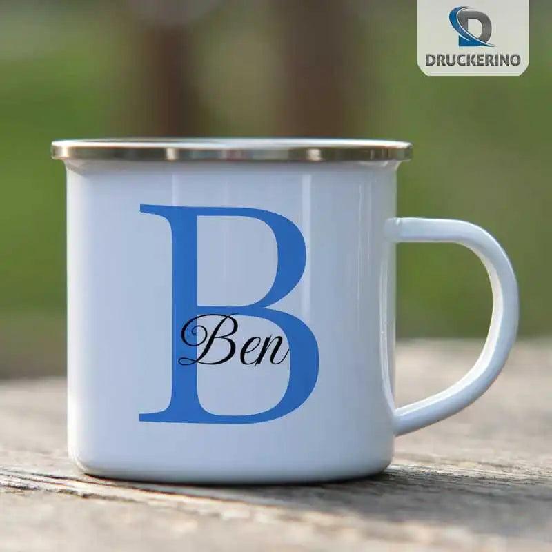 Emaille Tasse mit Namen | Motiv 3 | Ben - Druckerino