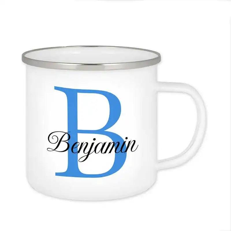 Emaille Tasse mit Namen | Motiv 3 | Benjamin - Druckerino