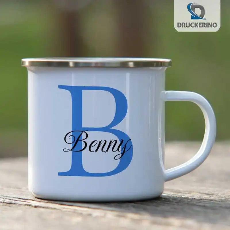 Emaille Tasse mit Namen | Motiv 3 | Benny - Druckerino