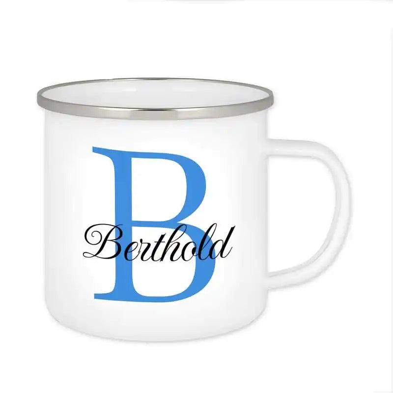 Emaille Tasse mit Namen | Motiv 3 | Berthold - Druckerino