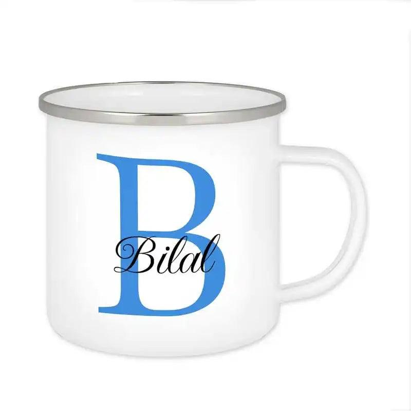 Emaille Tasse mit Namen | Motiv 3 | Bilal - Druckerino