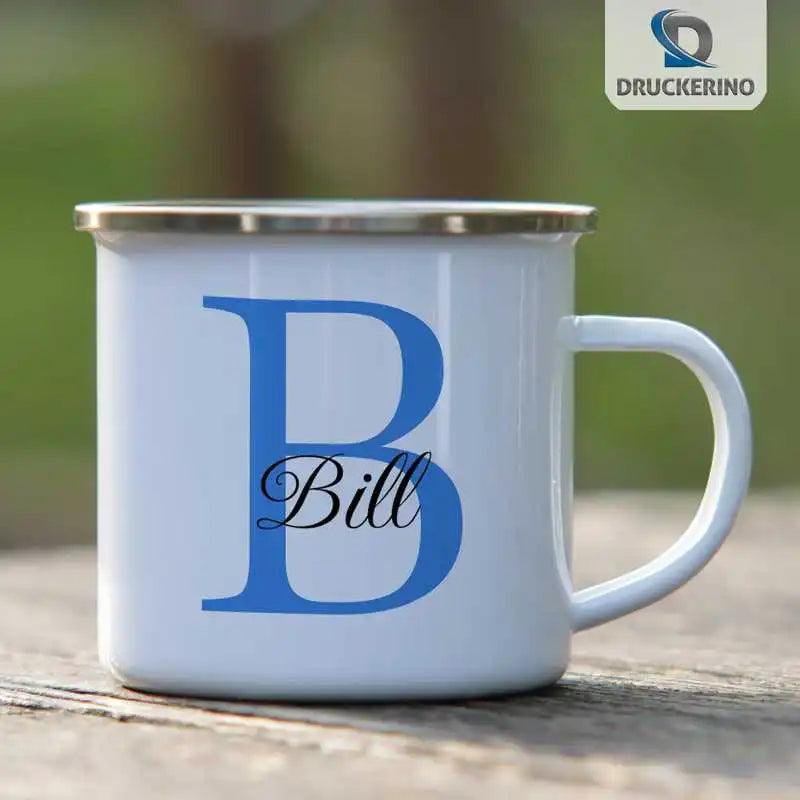 Emaille Tasse mit Namen | Motiv 3 | Bill - Druckerino