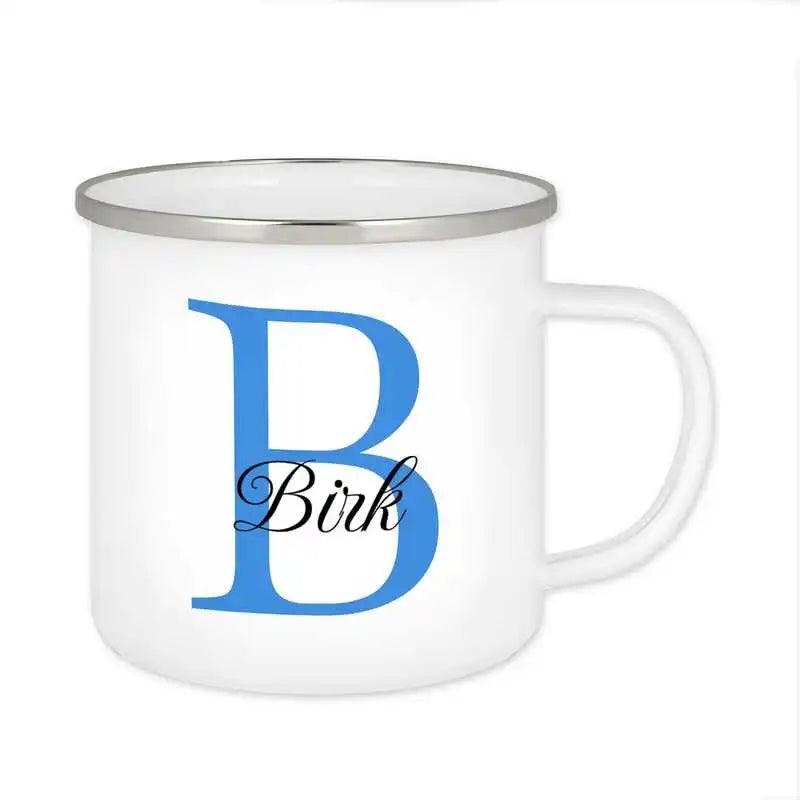 Emaille Tasse mit Namen | Motiv 3 | Birk - Druckerino