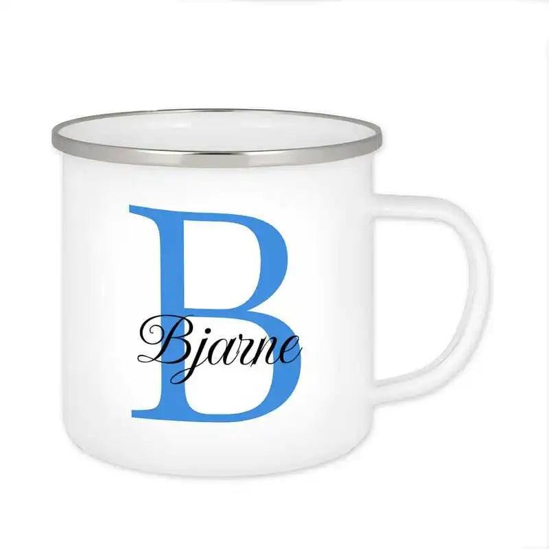 Emaille Tasse mit Namen | Motiv 3 | Bjarne - Druckerino