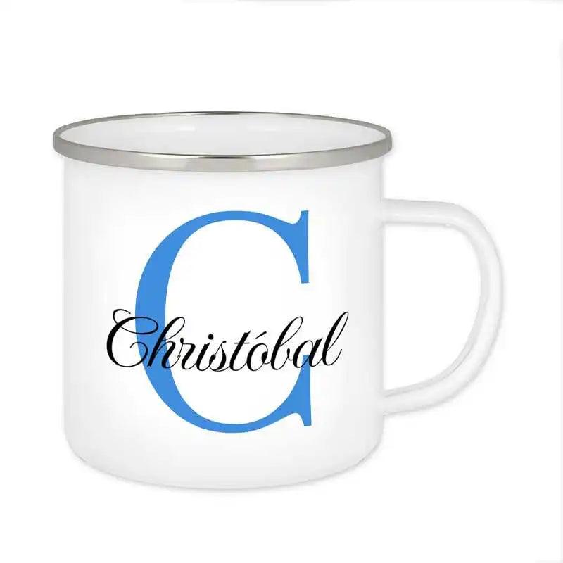 Emaille Tasse mit Namen | Motiv 3 | Christóbal - Druckerino