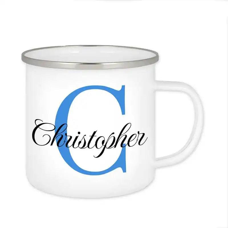 Emaille Tasse mit Namen | Motiv 3 | Christopher - Druckerino