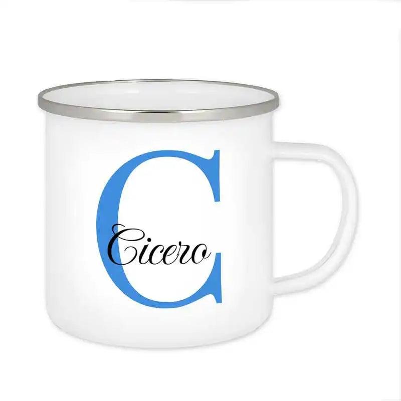 Emaille Tasse mit Namen | Motiv 3 | Cicero - Druckerino
