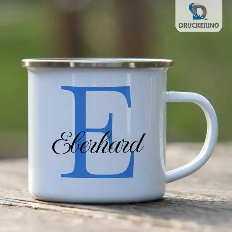 Emaille Tasse mit Namen | Motiv 3 | Eberhard - Druckerino