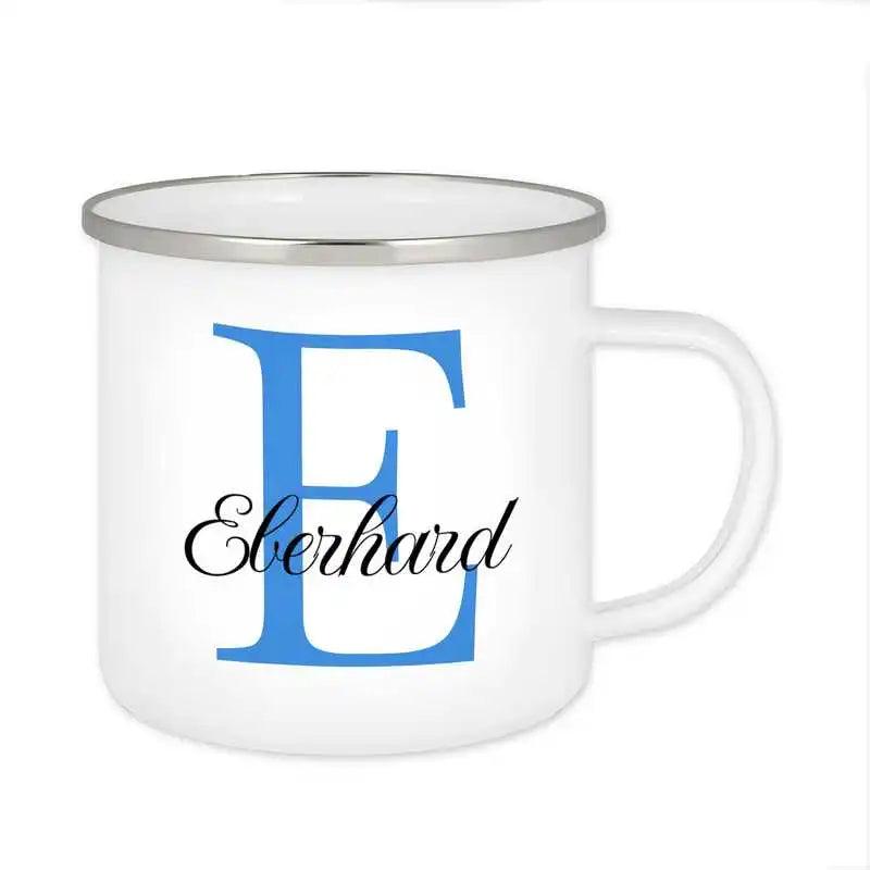 Emaille Tasse mit Namen | Motiv 3 | Eberhard - Druckerino