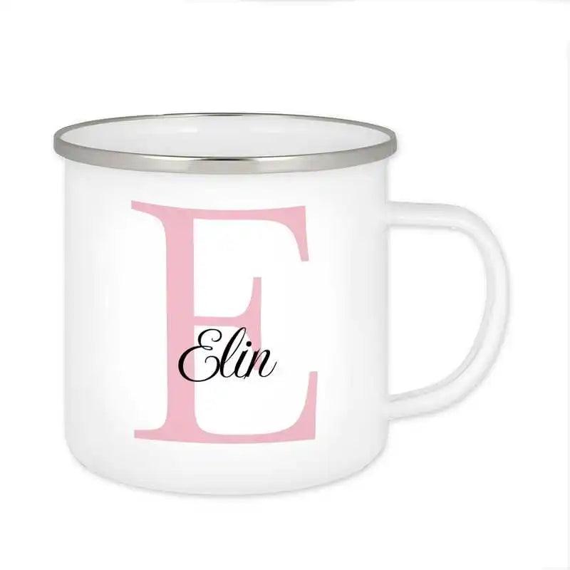 Emaille Tasse mit Namen | Motiv 3 | Elin - Druckerino