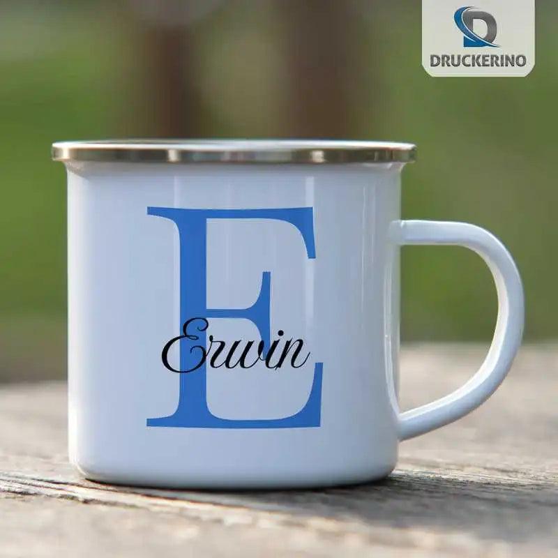 Emaille Tasse mit Namen | Motiv 3 | Erwin - Druckerino