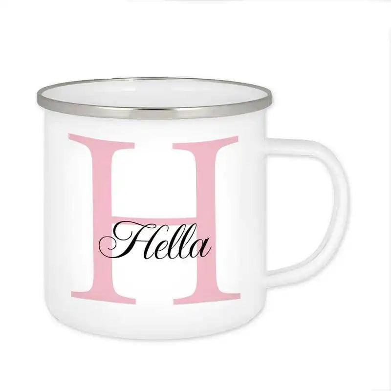 Emaille Tasse mit Namen | Motiv 3 | Hella - Druckerino