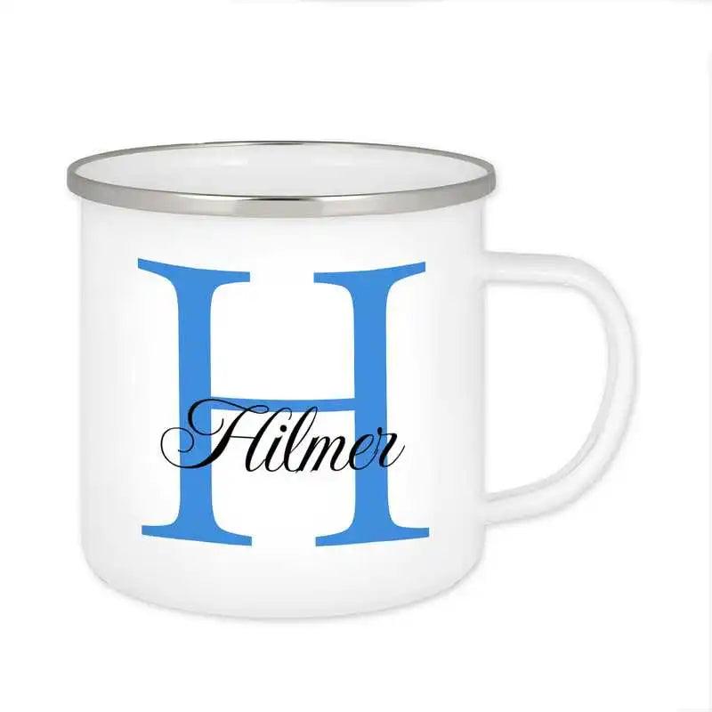 Emaille Tasse mit Namen | Motiv 3 | Hilmer - Druckerino