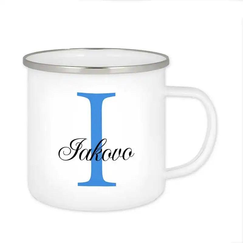 Emaille Tasse mit Namen | Motiv 3 | Iakovo - Druckerino