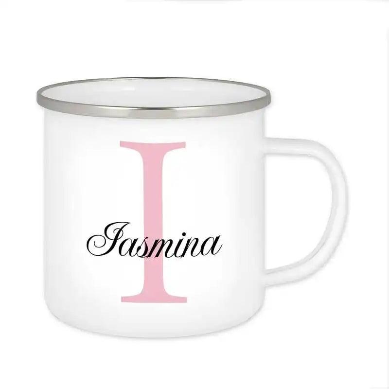 Emaille Tasse mit Namen | Motiv 3 | Iasmina - Druckerino