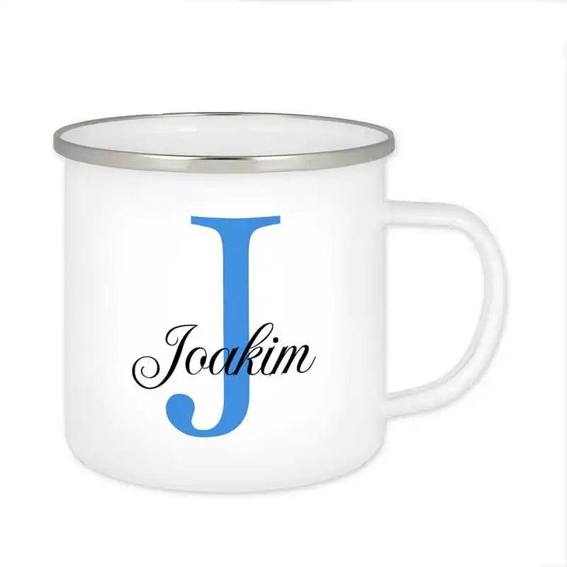 Emaille Tasse mit Namen | Motiv 3 | Joakim - Druckerino