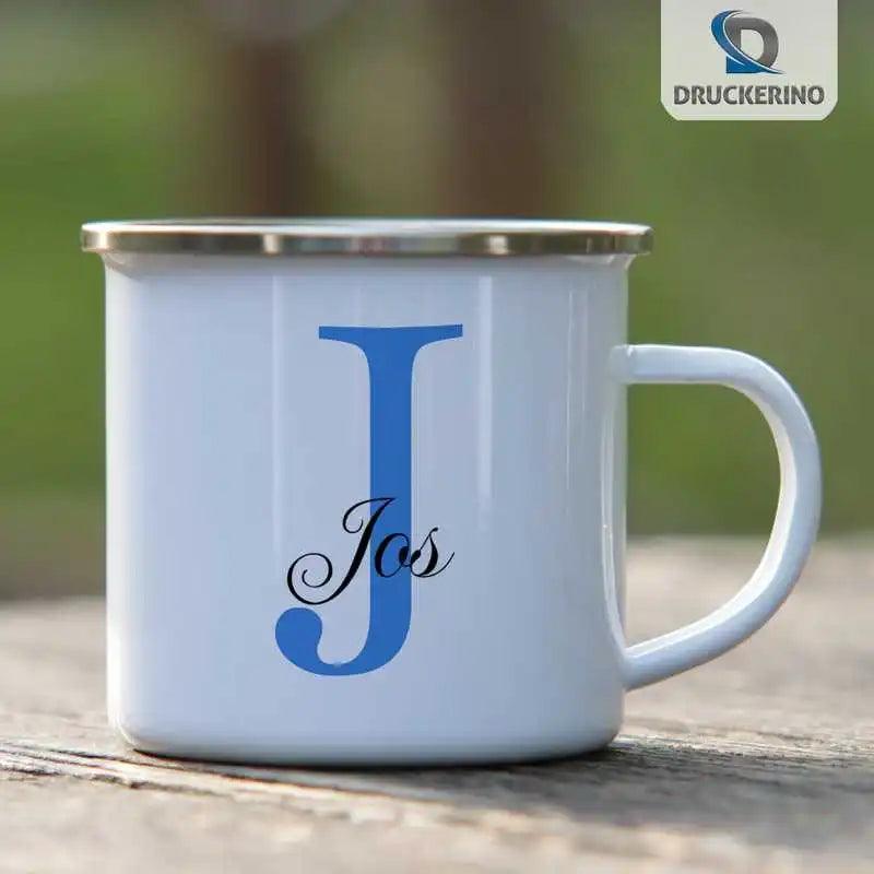Emaille Tasse mit Namen | Motiv 3 | Jos - Druckerino