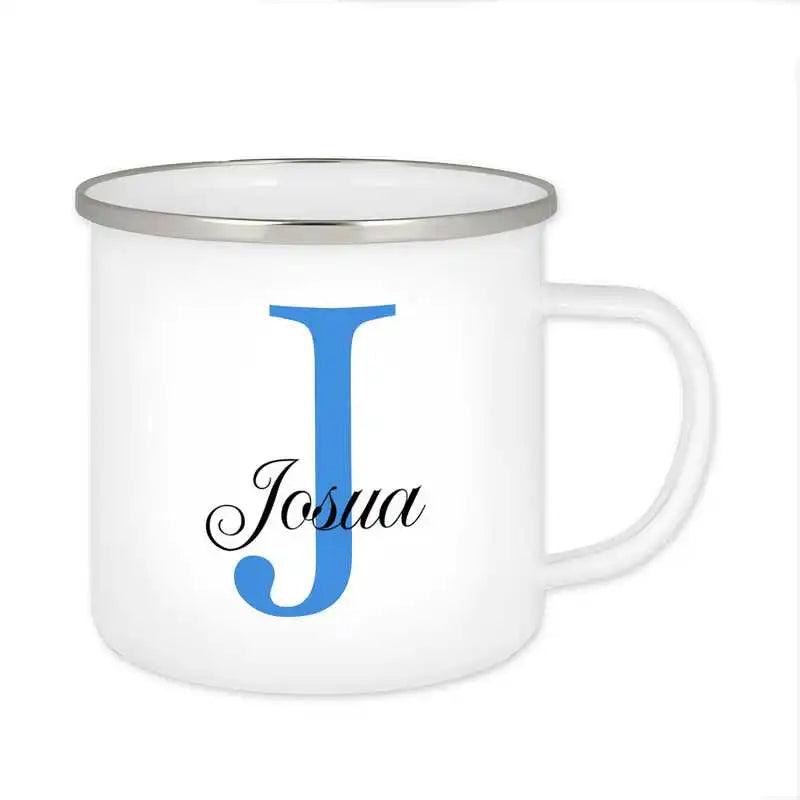Emaille Tasse mit Namen | Motiv 3 | Josua - Druckerino