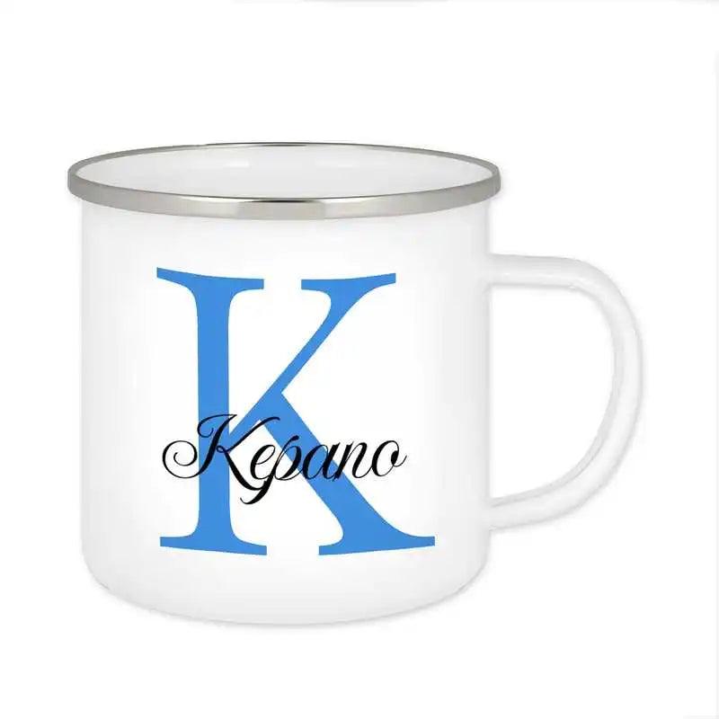 Emaille Tasse mit Namen | Motiv 3 | Kepano - Druckerino