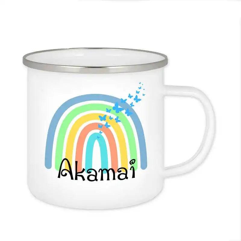 Emaille Tasse mit Namen | Motiv 4 | Akamai - Druckerino
