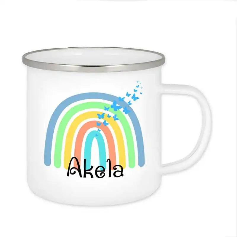 Emaille Tasse mit Namen | Motiv 4 | Akela - Druckerino