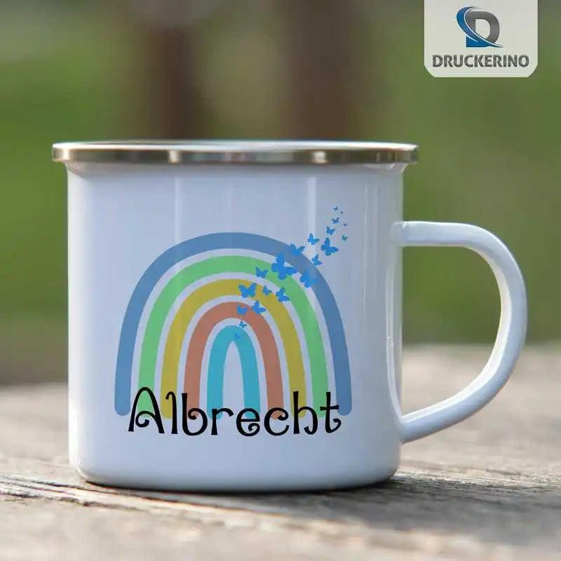 Emaille Tasse mit Namen | Motiv 4 | Albrecht - Druckerino