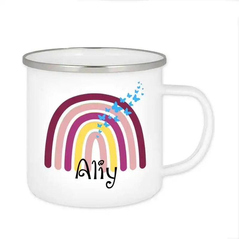 Emaille Tasse mit Namen | Motiv 4 | Aliy - Druckerino