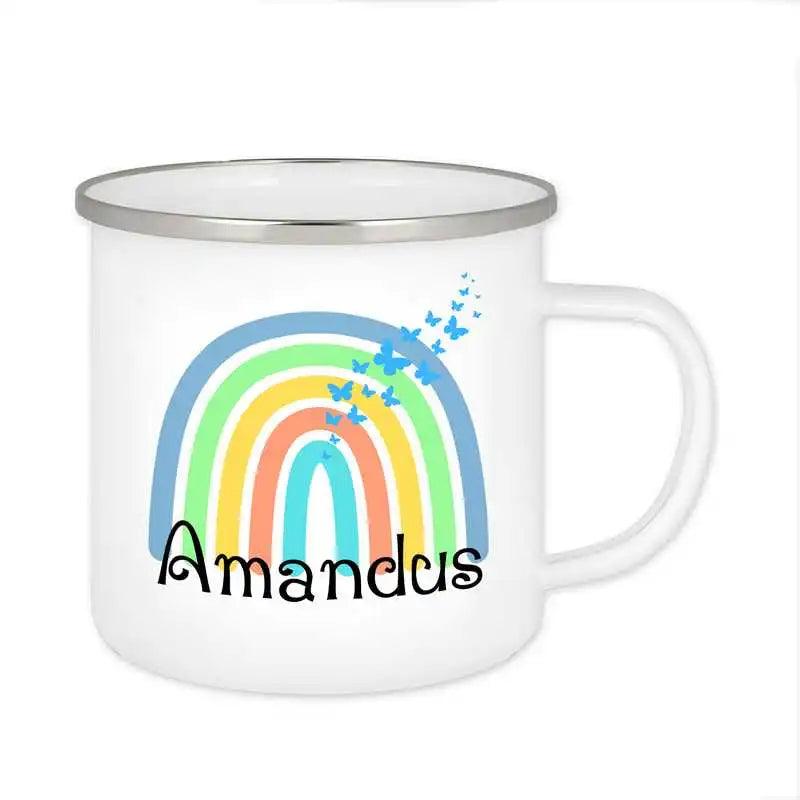 Emaille Tasse mit Namen | Motiv 4 | Amandus - Druckerino